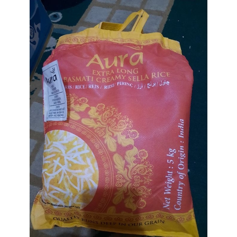 

beras basmati Aura kemasan 5kg