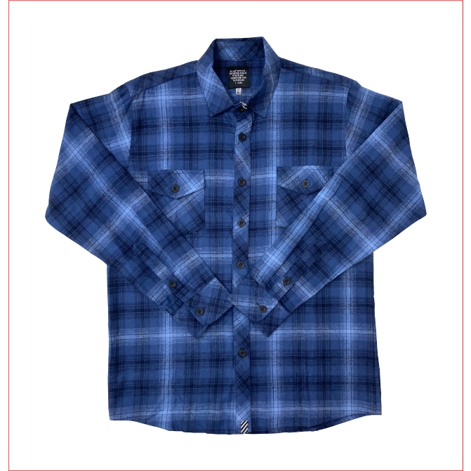 DZ/LAB KEMEJA FLANNEL || KEMEJA KOTAK KOTAK LIGHT BLUE