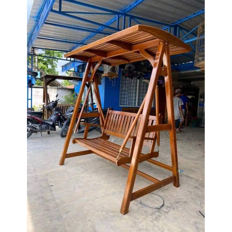 Bangku Ayunan teras ayunan minimalis jati ayunan Outdoor jati