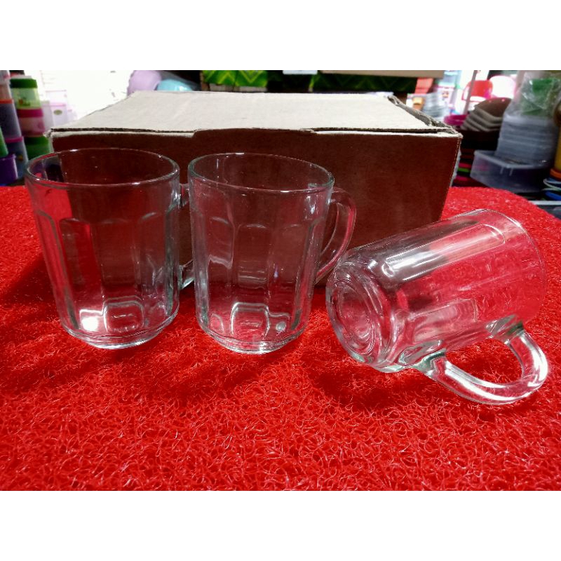Gelas Kaca, Gelas Kopi Beling, Gelas Gagang Cantol Kaca