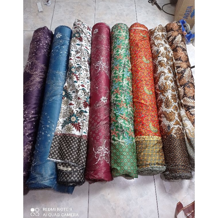 kain bahan meteran batik silk semi sutra 1 meter