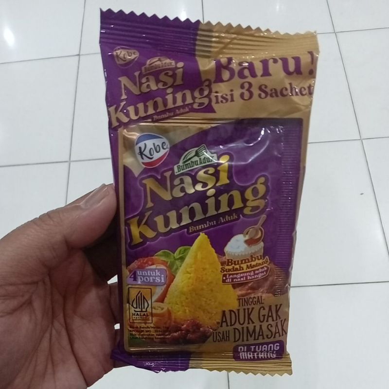 

Mahbubah - Kobe Bumbu Aduk 15 g @3 pcs Nasi Kuning Sachet