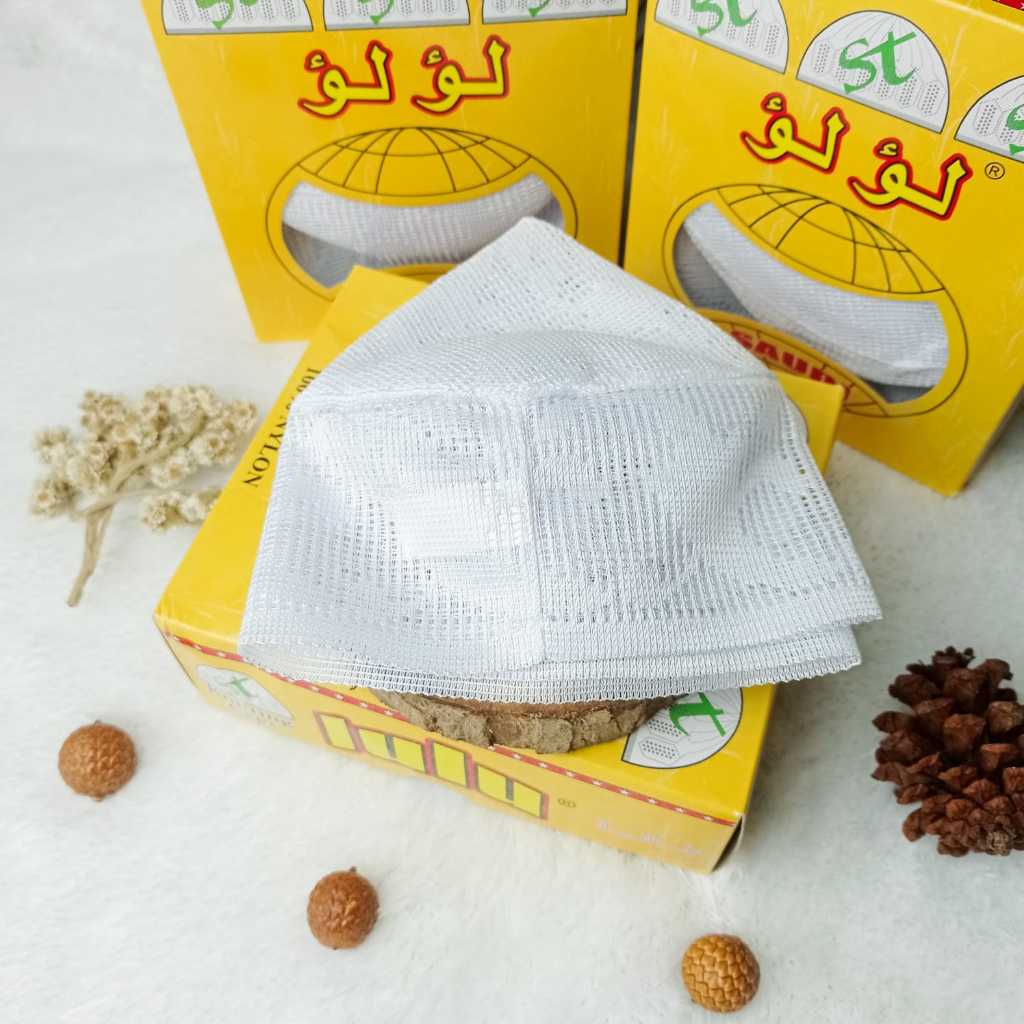 Peci Jaring Lulu Al Bukhari Murah | Kopiah Jaring tipis habaib | order minimal 1 lusin
