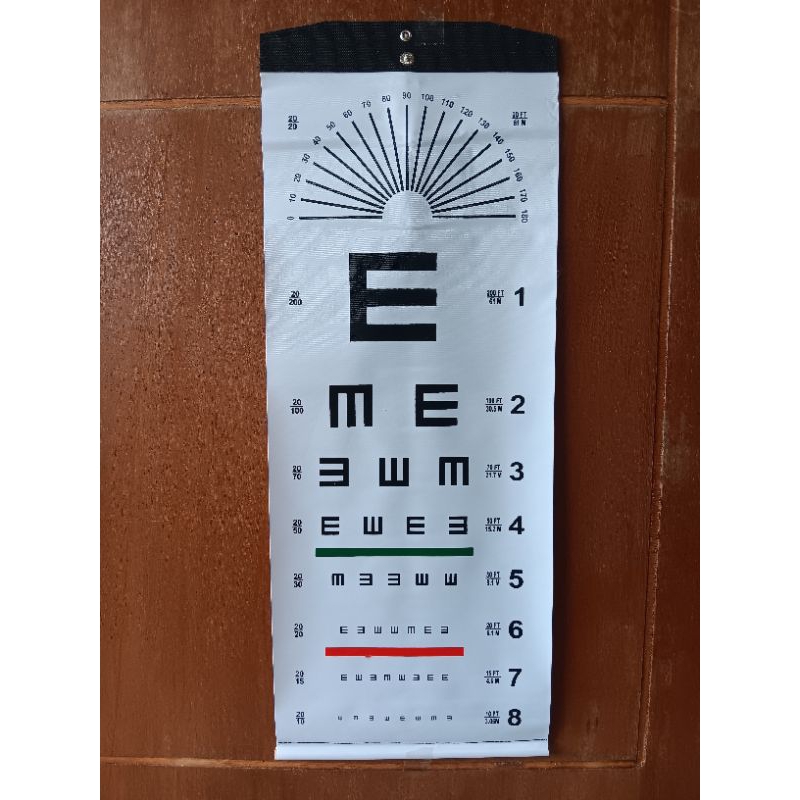Snellen E Chart / Alat Tes Rabun Jauh Dekat / Alat Periksa Mata