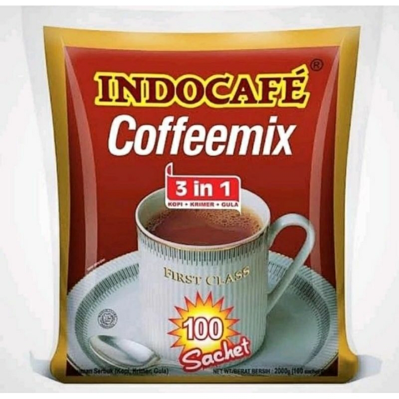 

Indocafe coffeemix 3 in 1 per pack isi 100 sachet @20g