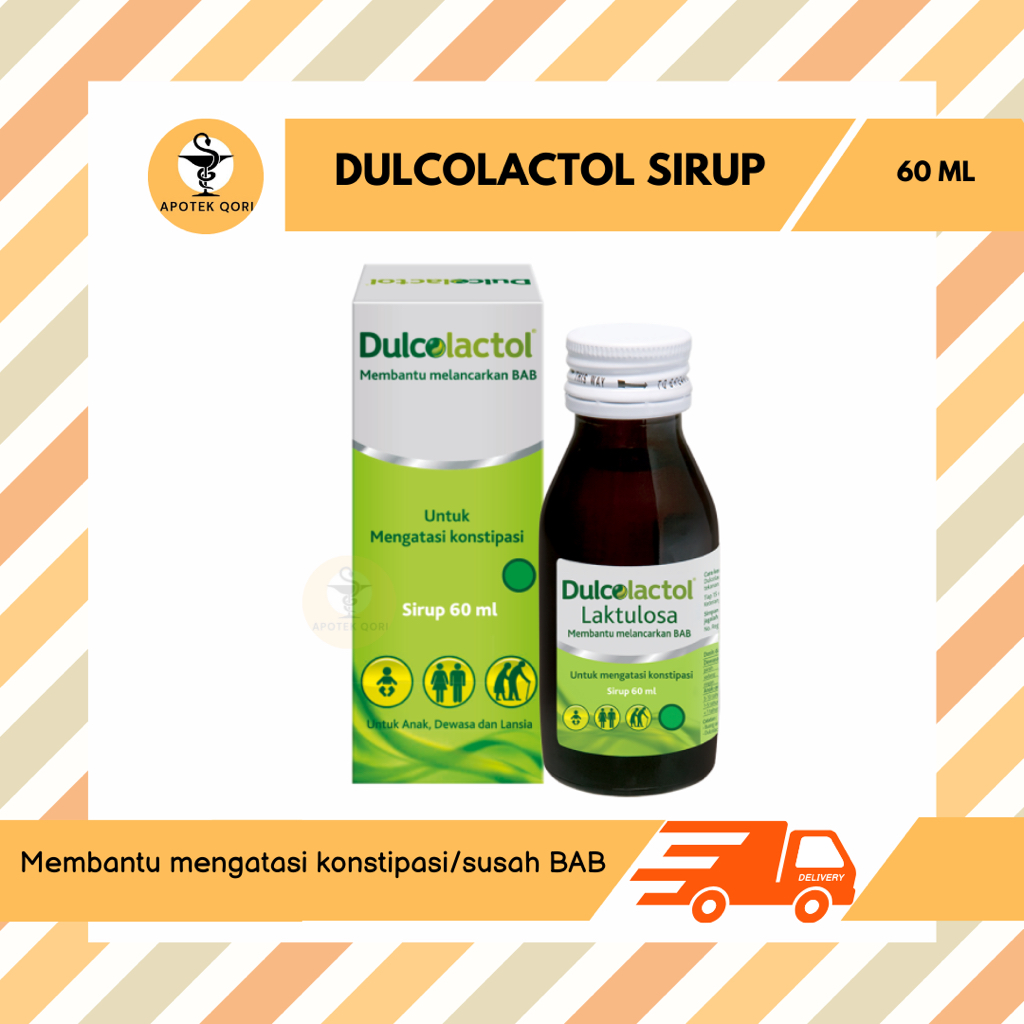 DULCOLACTOL SIRUP 60 ML/KONSTIPASI/SUSAH BAB/LANSIA/ANAK/DEWASA