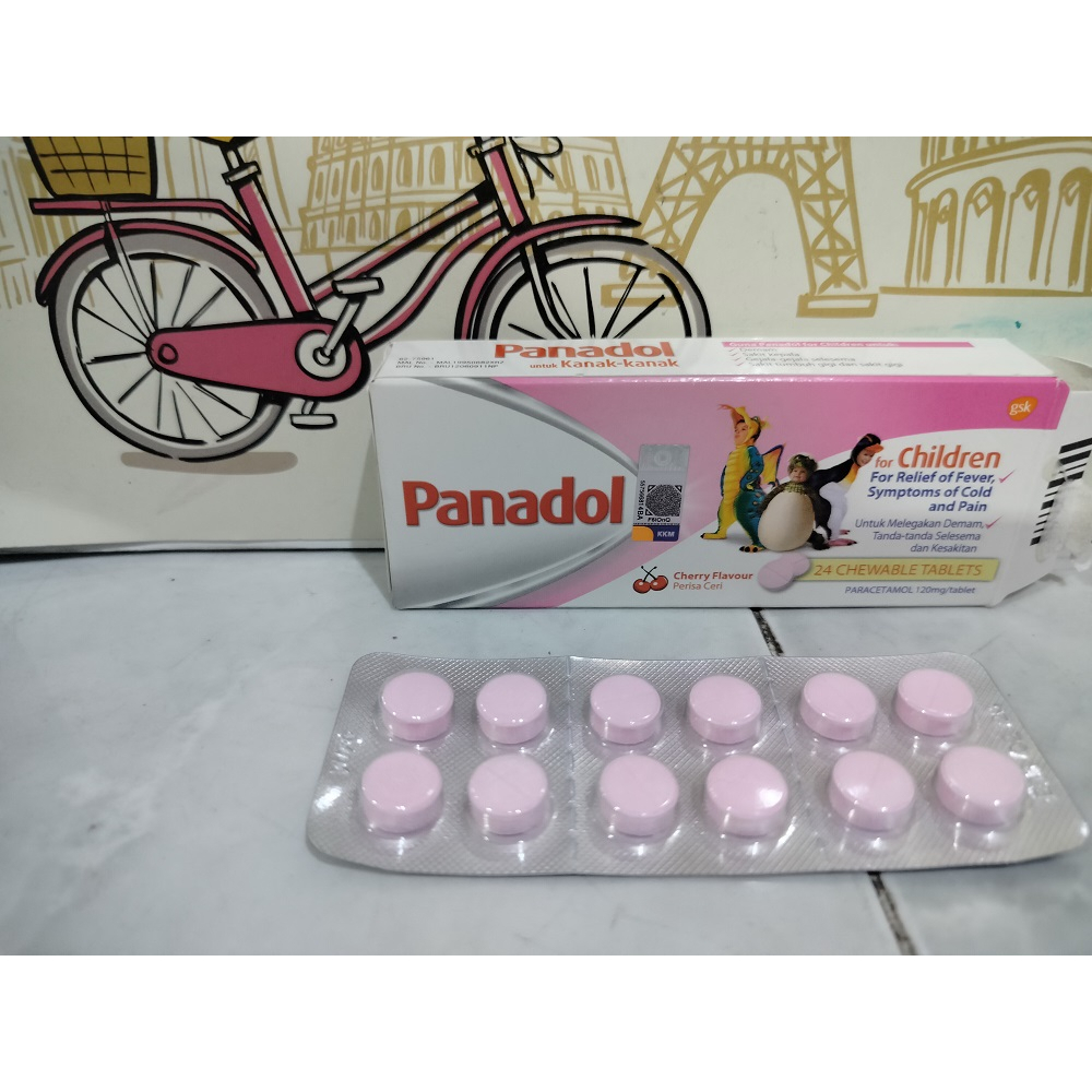 Original Import Malaysia Panadol Anak Per Strip Children Chewable Panadol Tablet