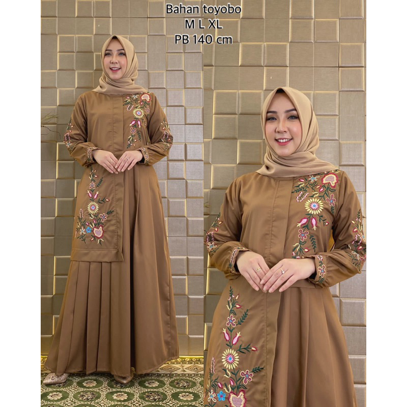 Gamis bordir toyobo