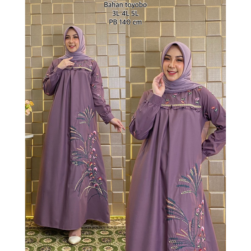 Gamis bordir toyobo