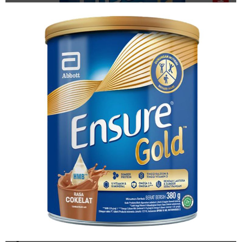 

Susu Ensure Gold Coklat 380g