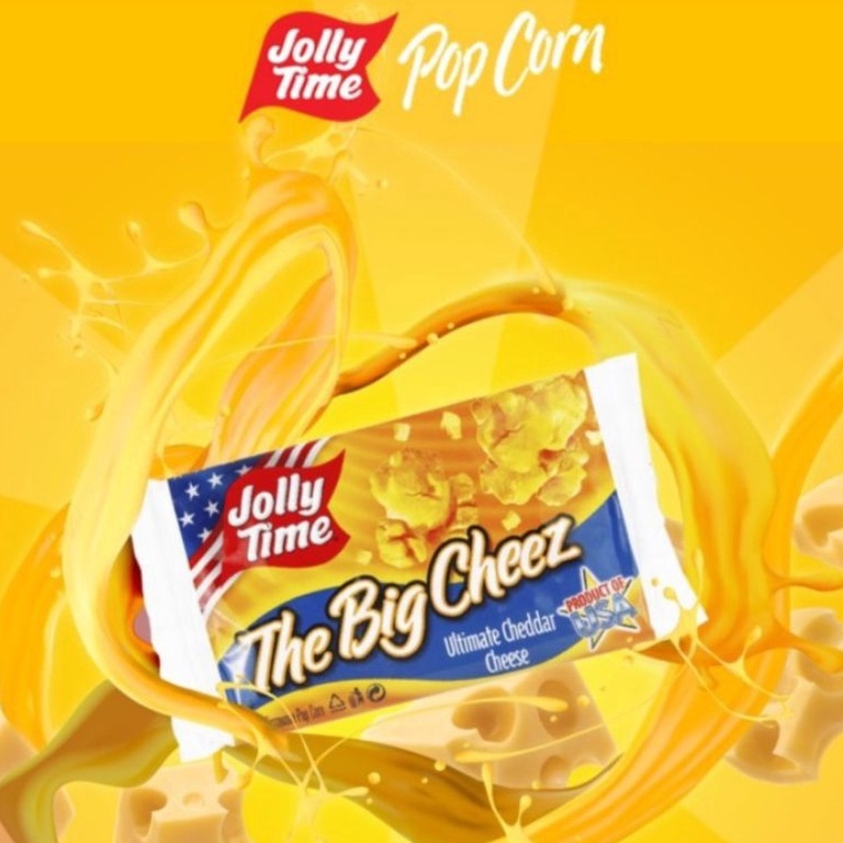 

0Q94AI48 Popcorn Jolly Time The Big Cheez - Pop corn rasa Keju Kuning ➯Ready