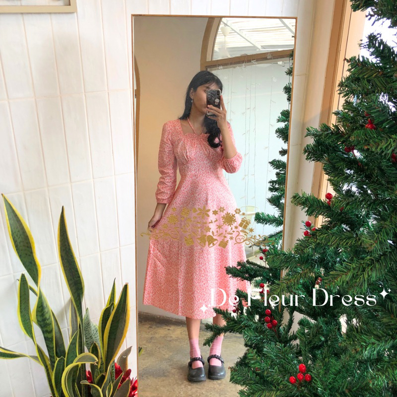 READY De Fleur Dress | korean dress aesthetic vintage