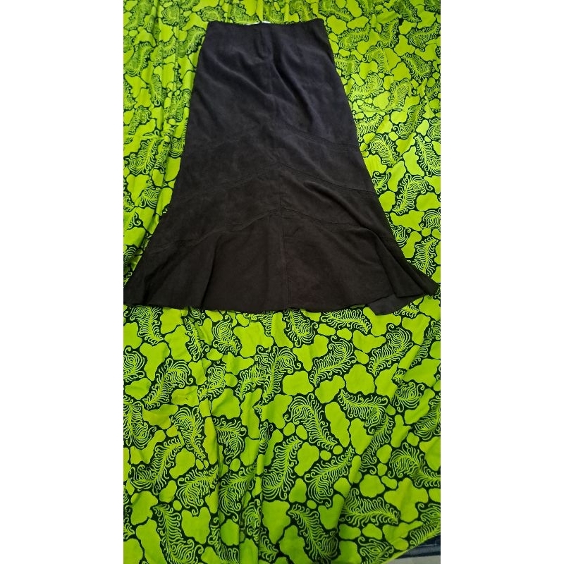 rok coklat vintage renda lest rose