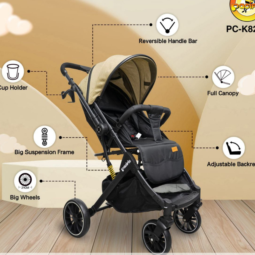 Original Stroler Cabin Pesawat Size Stroller Praktis Simple Kabin Airplane Mode size Baby Aiqi