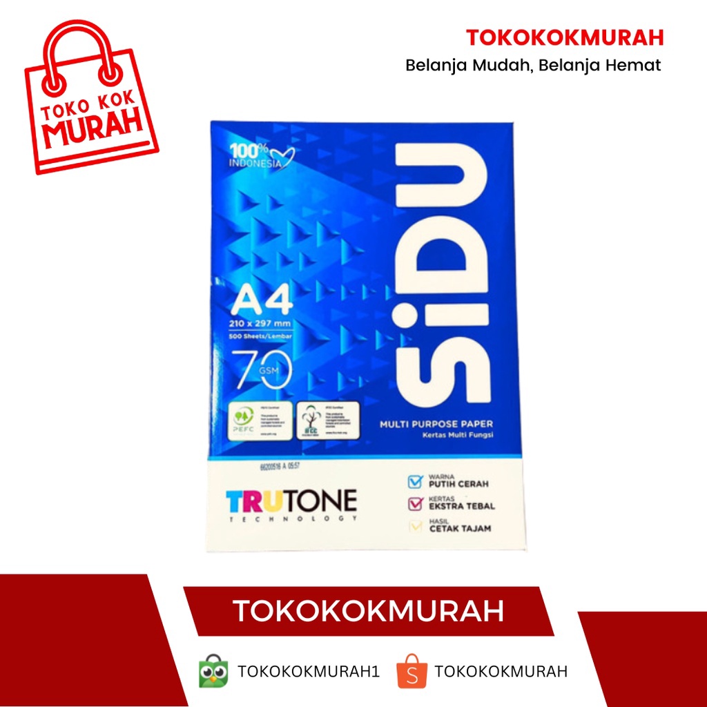 

️✔️✔️ HVS Sidu A4 70 Gr serbuuu !