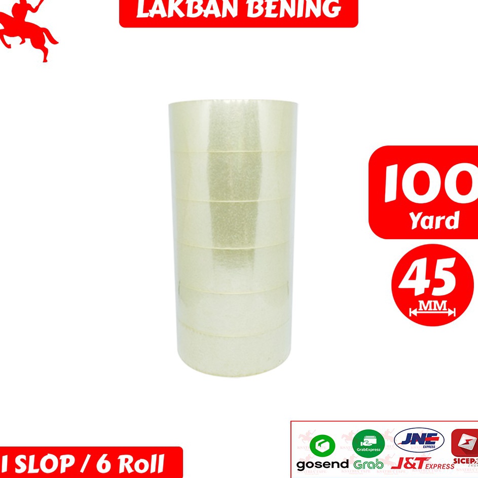 

Lakban OPP Tape / Lakban Bening KSATRIA Tape 100 Yard (1 Slop)