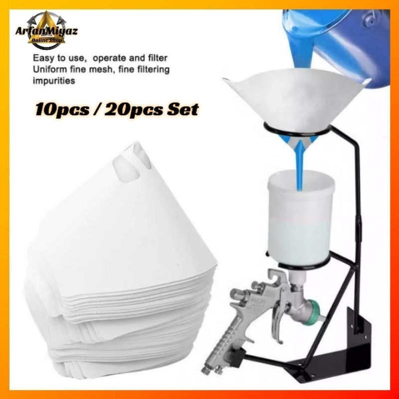 Corong kertas Saringan Cat Spray Gun Tebal Besar 190 Micron Faint Filter, Faint Stainer