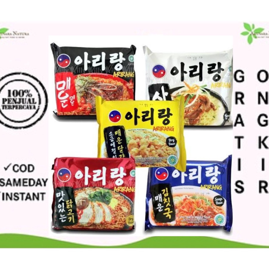 

LVMG7868 READY STOK Mie Instant / Mie Korea / Mie Arirang Noodle Spicy Kimchi Noodle Soup 120gr / Mie Arirang Sup Bone Marrow HALAL
