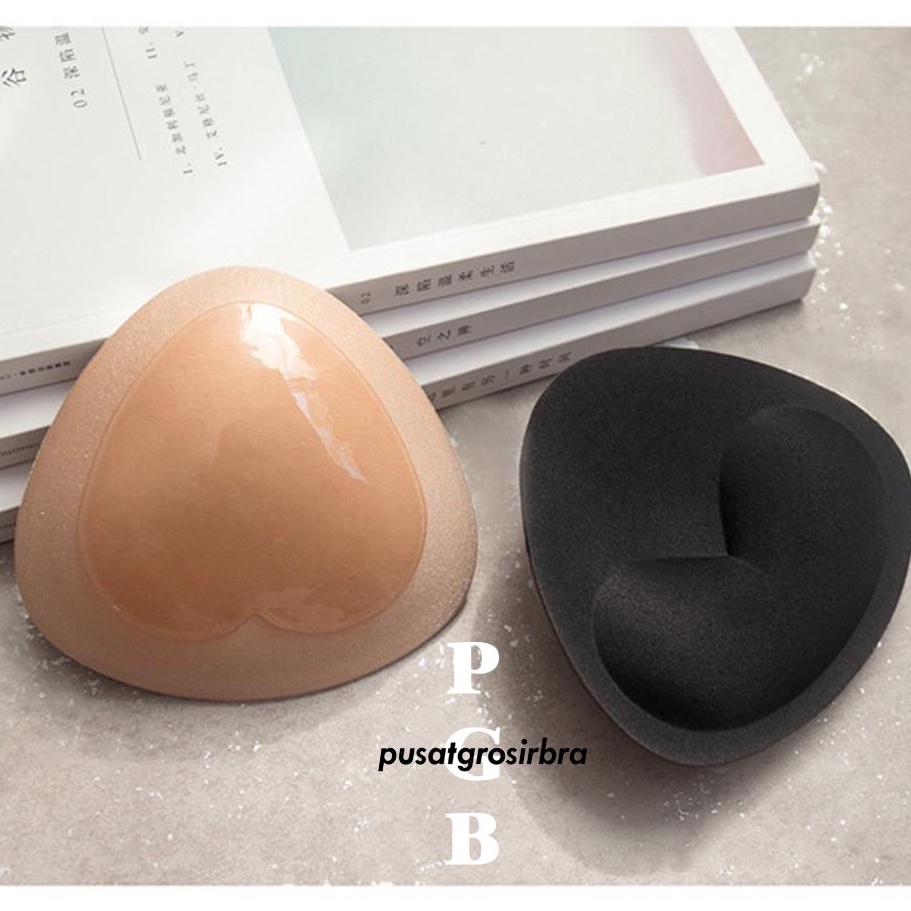 Terlaku Triangle Pushup Pad Bra Pads Bra berbentuk Segitiga untuk Berenang Cup Tambahan Busa Bh Bra 