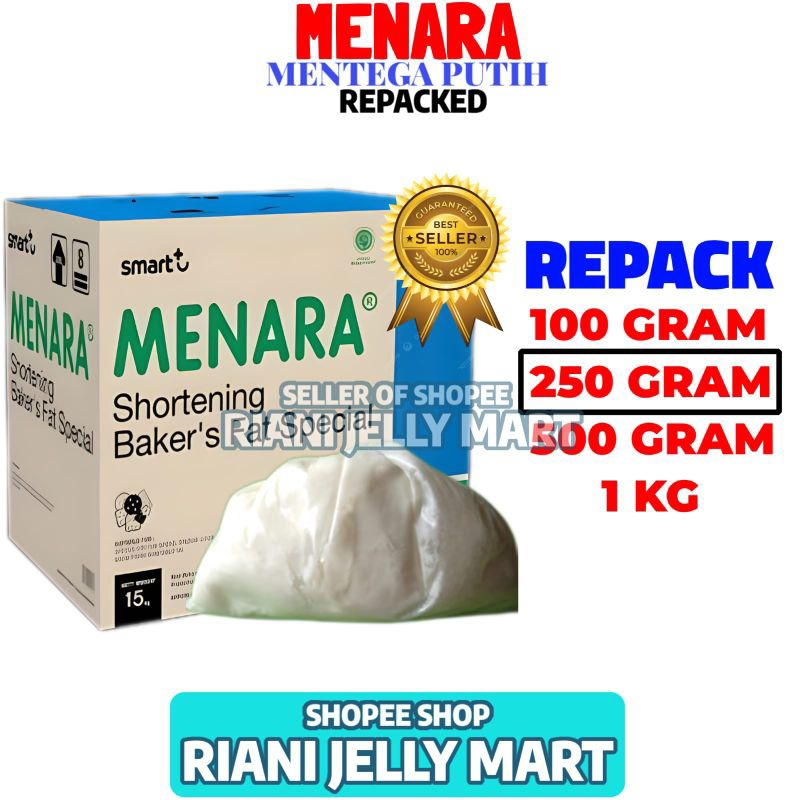 

Menara Mentega Putih 250 Gram Repacked