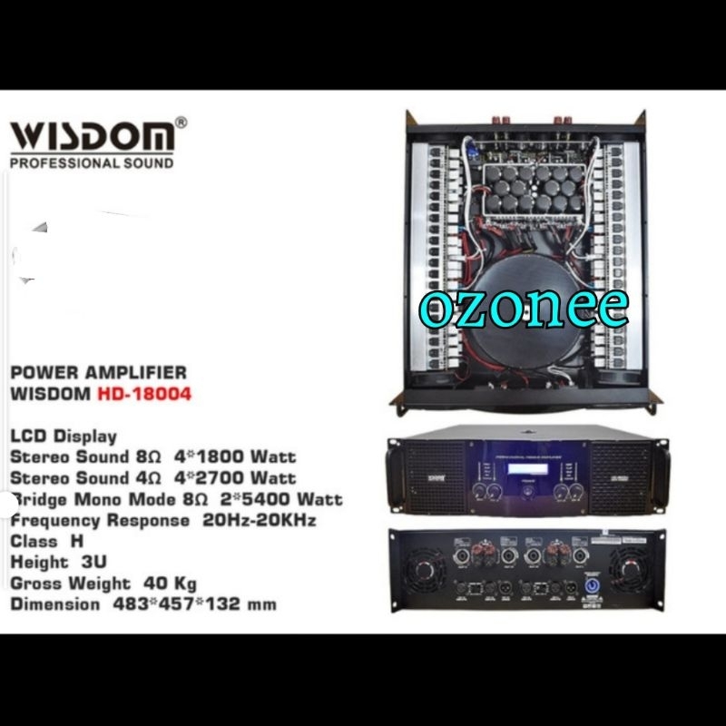 Power Wisdom HD18004 HD 18004 Oiginal 4 channel Power Amplifier Wisdom