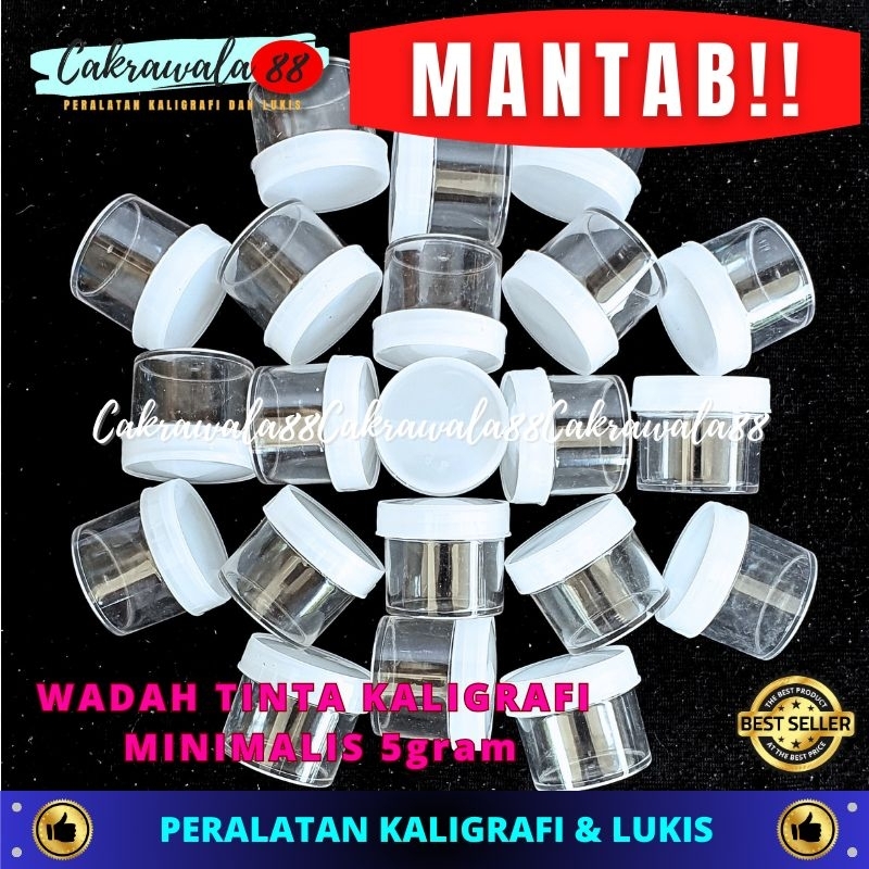 

(murah) Wadah Tinta Kaligrafi 5gram/Tempat Tinta Belajar Kaligrafi/Wadah Cat
