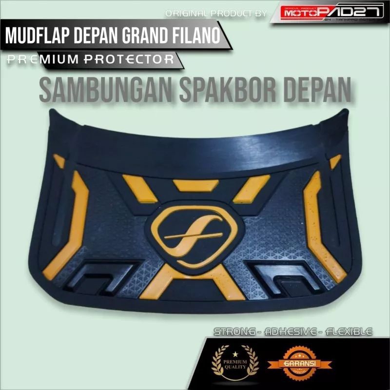Penahan lumpur motor Grand Filano sambungan spakbor depan grand filano karet