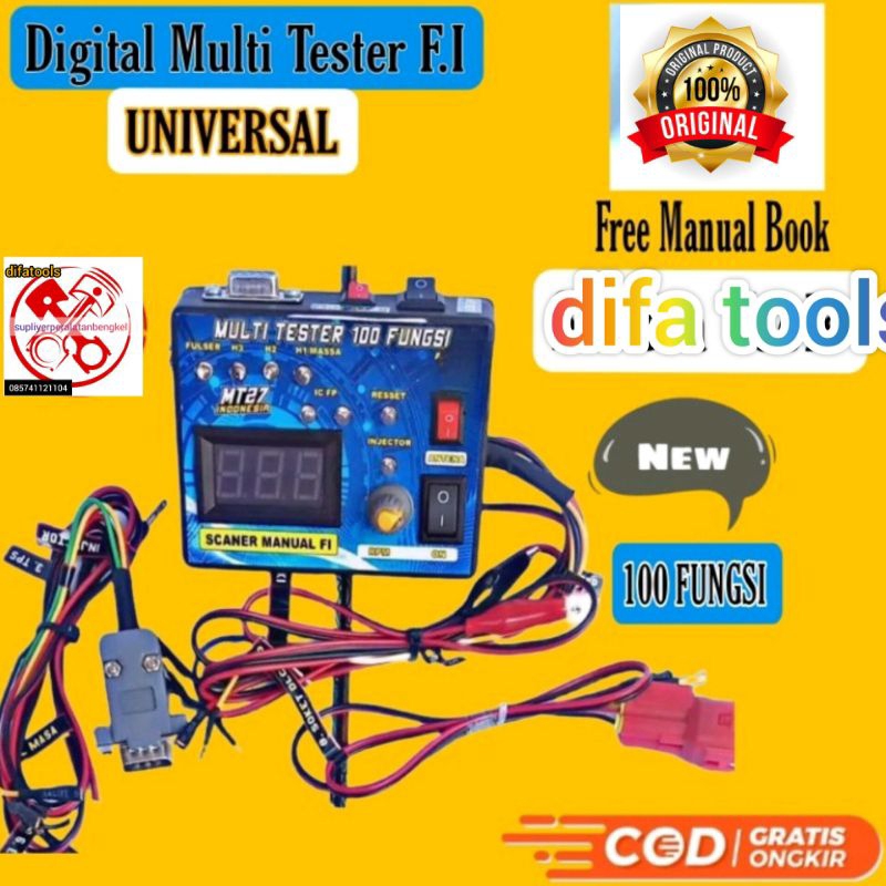 multi tester 100 Fungsi termurah modul fi scaner manual alat tes sensor aktuator sistem full injeksi