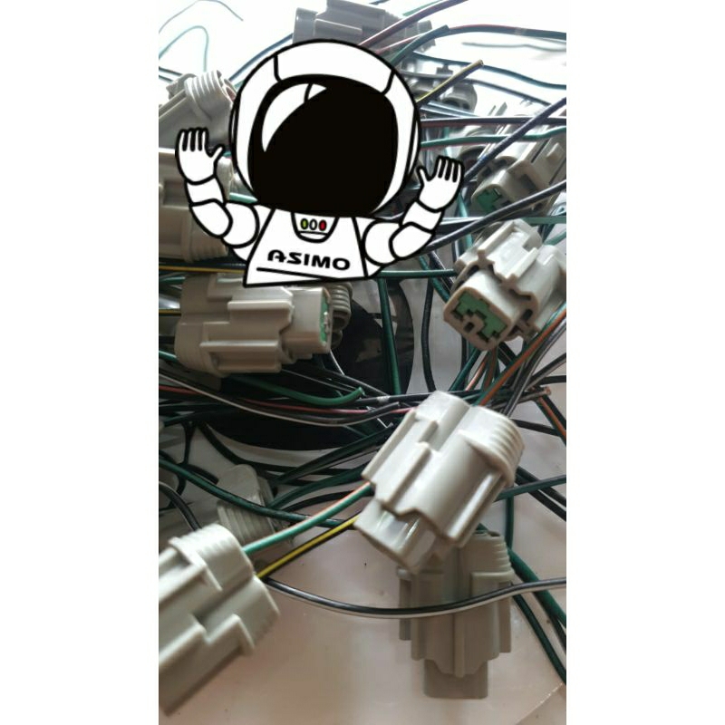 Soket socket konektor foglamp drl lampu senja kabut 2 pin kabel mitsubishi outlander pajero sport xp