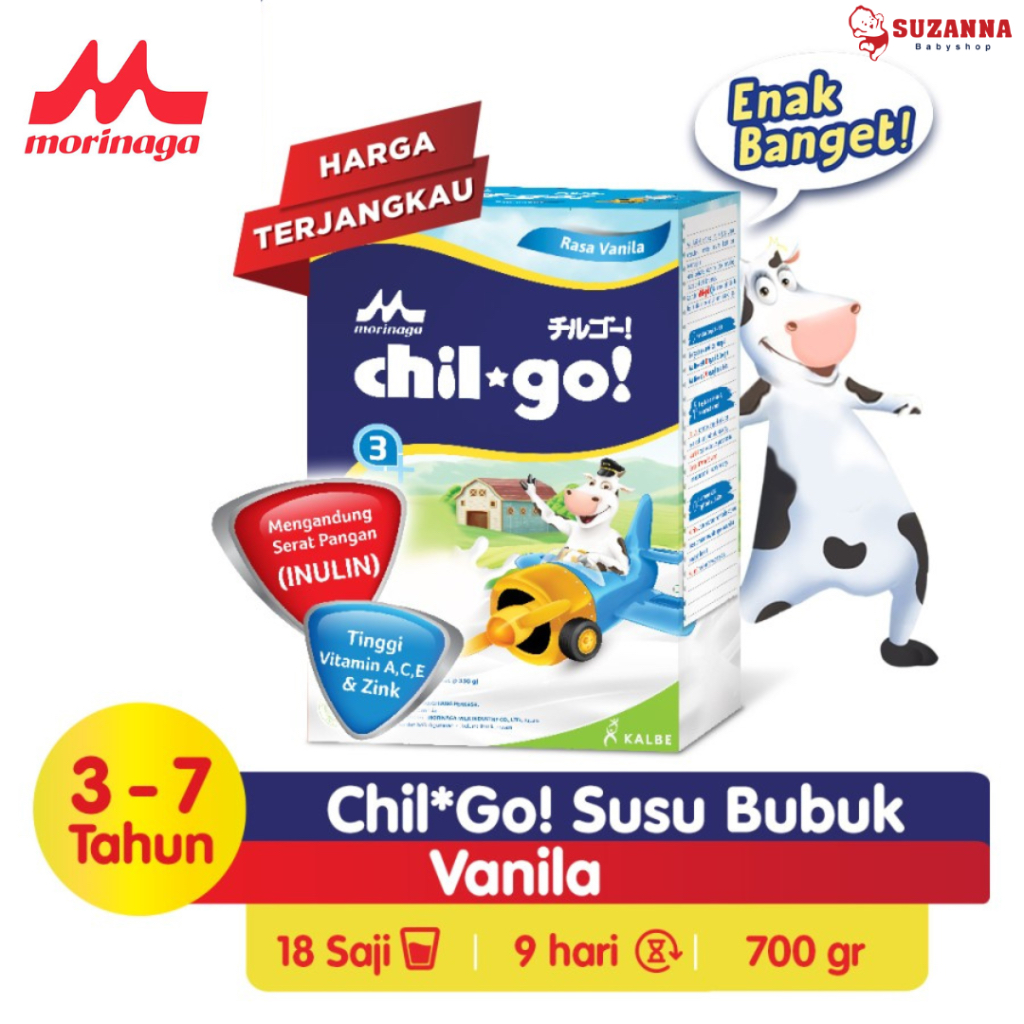 

Morinaga Chil Go 3+ 700gr (2sachet x 350gr) / Susu Bubuk Vanilla