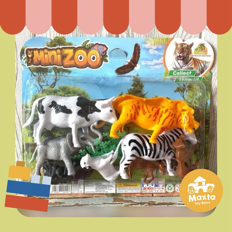 mainan mini zoo - mainan karakter hewan - mainan anak