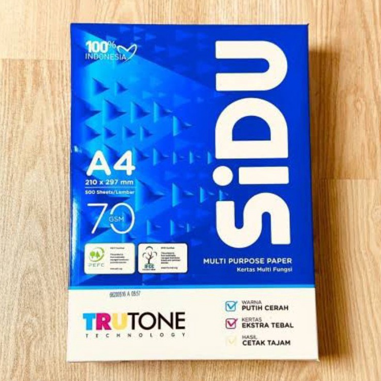 

Kertas HVS SiDu A4 70gsm / Kertas Putih / Kertas Fotocopy / Kertas Fotokopi / 100 lembar / 100 lbr