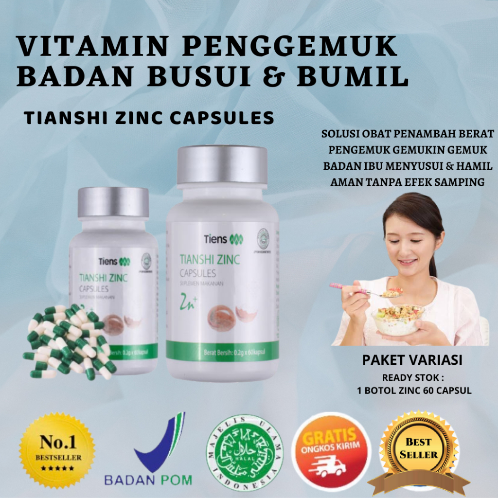 Vitamin Penggemuk Badan Busui & Bumil Herbal Bpom Halal Original | Obat Penambah Berat Pengemuk Gemu