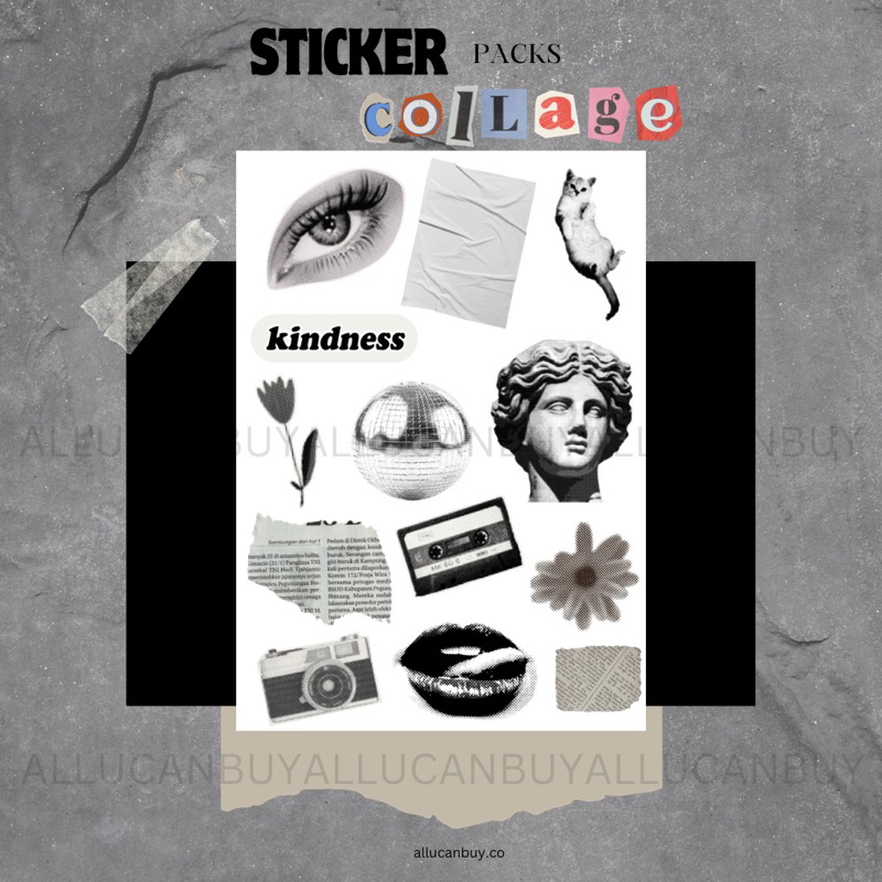 

ALLUCANBUY - STICKER PACKS COLLAGE AESTHETIC