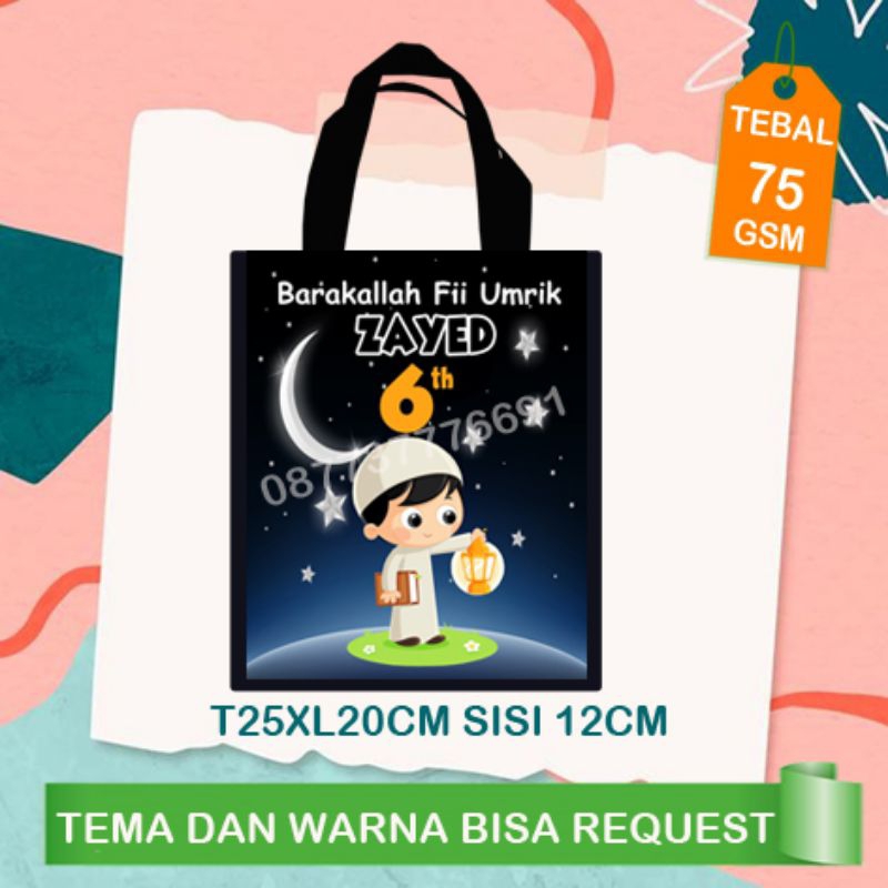

Tas ultah custom karater islam cute