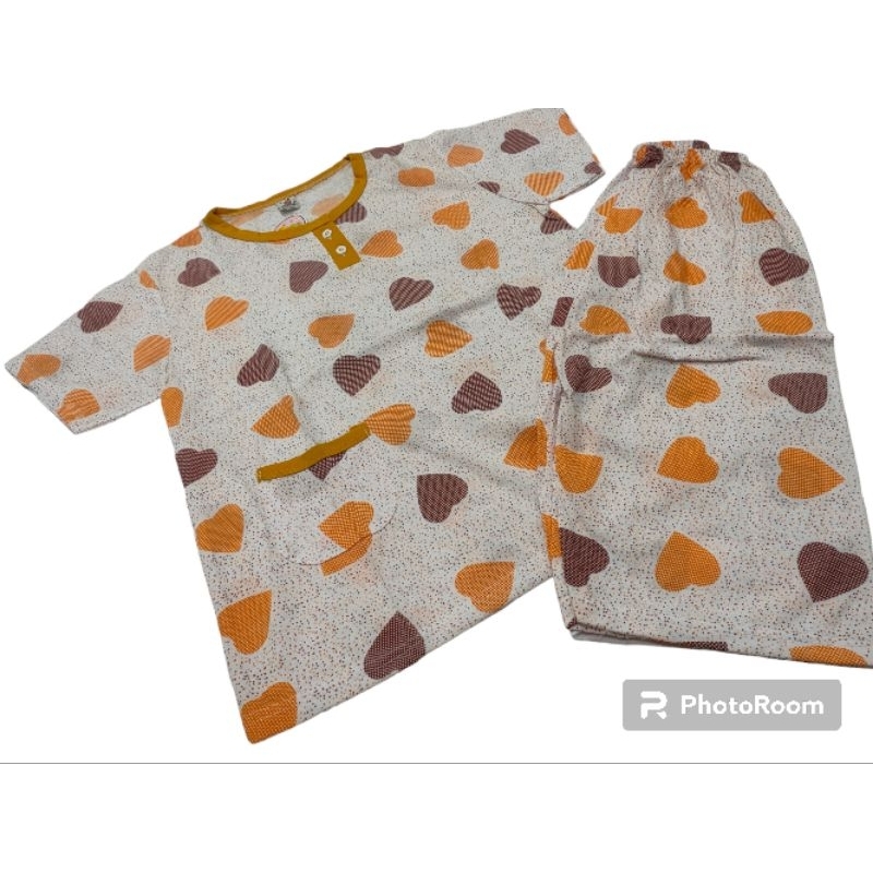 baju tidur dewasa ,setelan baju tidur dewasa murah/setelan baju tidur 3/4  bahan kaos