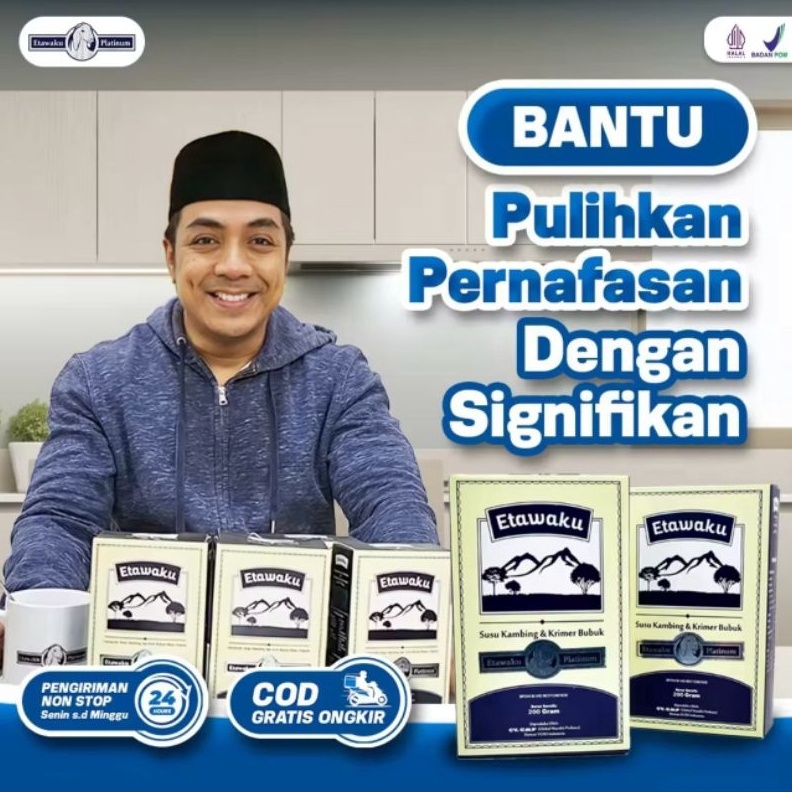 

12.12 Promo Brand Etawaku Platinum 3x Atasi Masalah Pernafasan - Susu Kambing Bubuk Provit Etawa Tingkatkan Daya Tahan & Imunitas Tubuh Jaga Kesehatan & Kepadatan Tulang Isi 200gr buruan