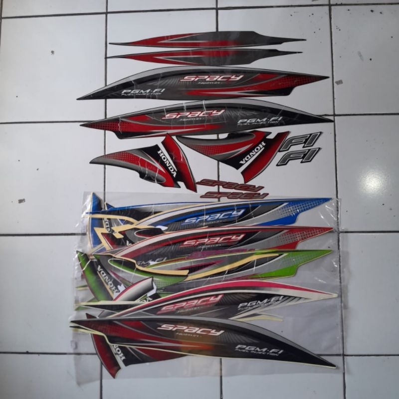 (Bisa COD) Stiker spacy ori striping Honda spacy full body