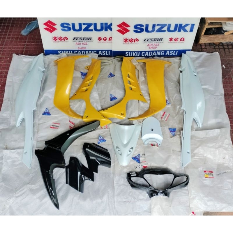 full body bodi set halus warna kuning putih satria hiu lscm walet agresif original sgp
