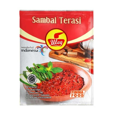 

ULEG SAMBAL TERASI SACHET 10 PCS X 20 GR JPR790