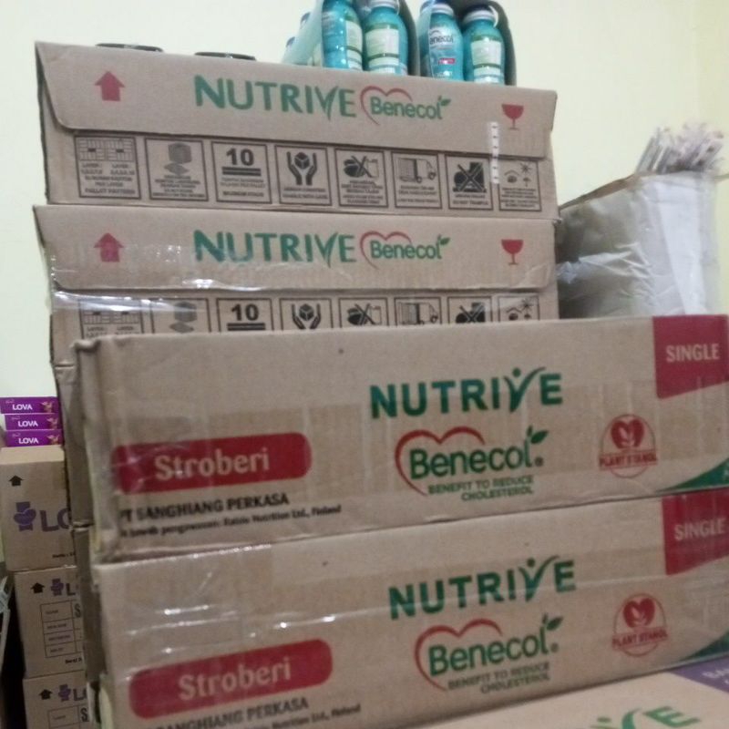 Nutrive Benecol 1 dus isi 6pack rasa lecci, strawberry, orange, anggur, yogurt