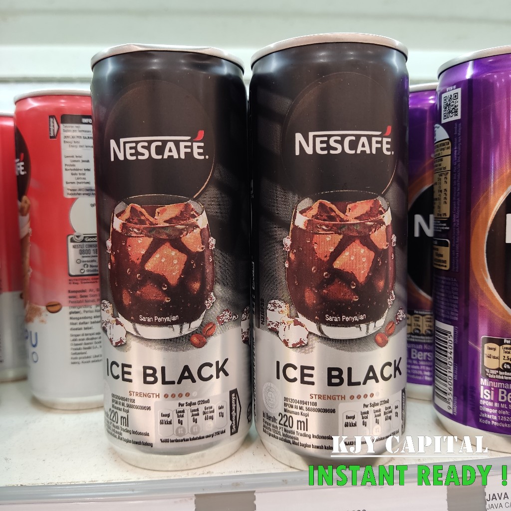 

MINUMAN NESCAFE ICE BLACK STRENGTH 220ML / KOPI HITAM INSTAN / MINUMAN KOPI