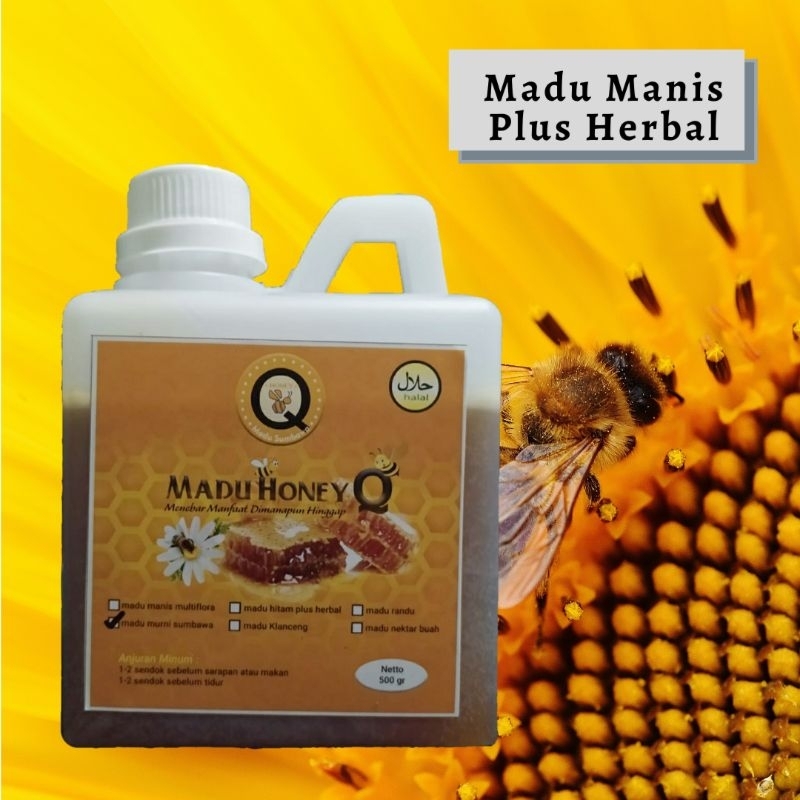 

MADU ASLI / MADU MANIS / MADU HERBAL / MADU MANIS HERBAL HONEY Q 500gr