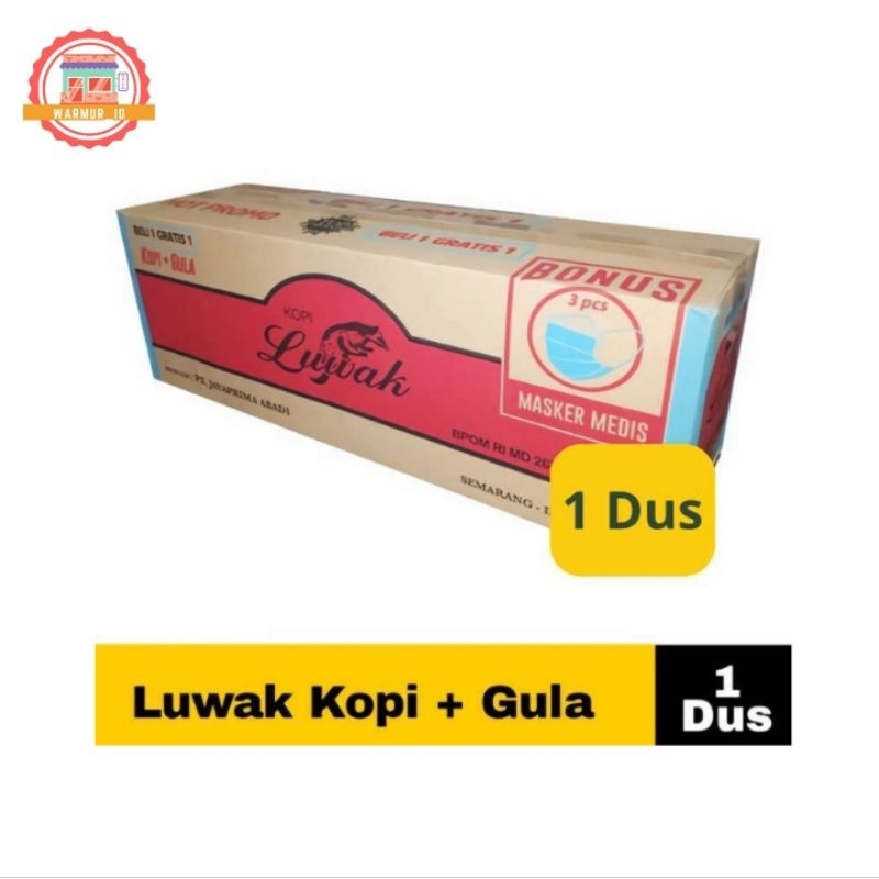 

Kopi Luwak Hitam 1 dus isi 150 sachet