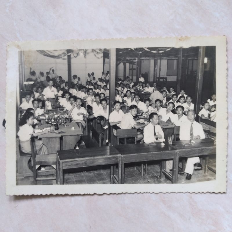 Foto Kuno Lawas Jadul Acara Murid Sekolah Tionghoa 1950-1960 an - YN908