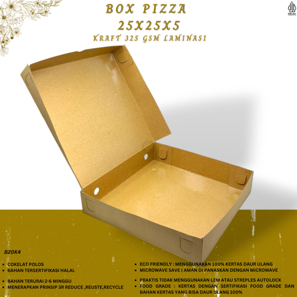 

Box Pizza Dus Pizza 25x25 Laminasi Dus Baju (B20K4-25X25X5)