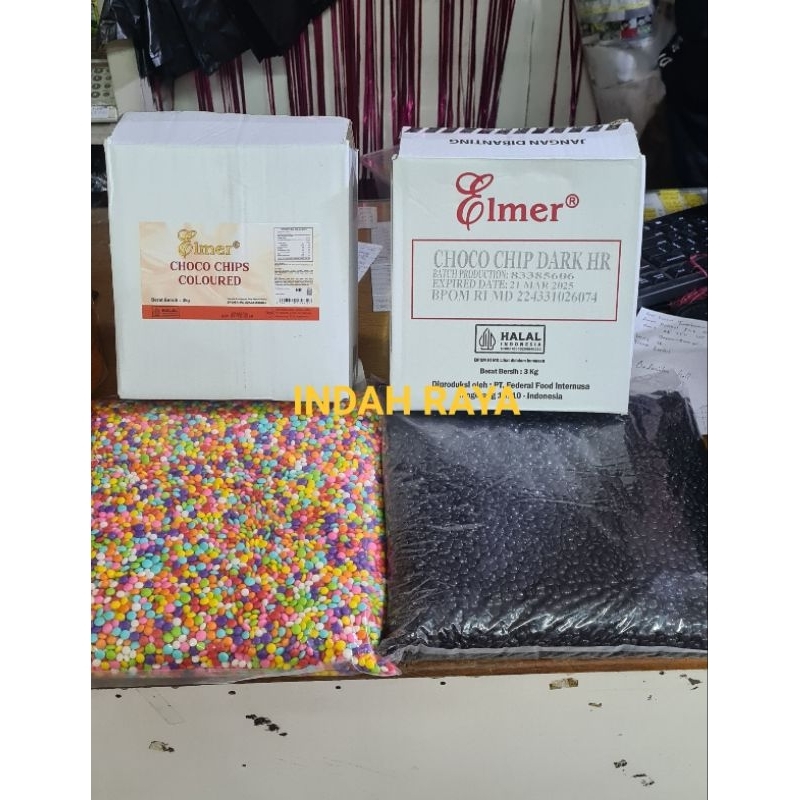 

ELMER CHOCO CHIPS varian COLOURS & COKELAT 3kg /ktk