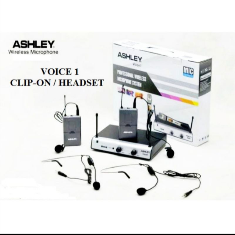 Mic Wireless Ashley Headset Clip On ORIGINAL
