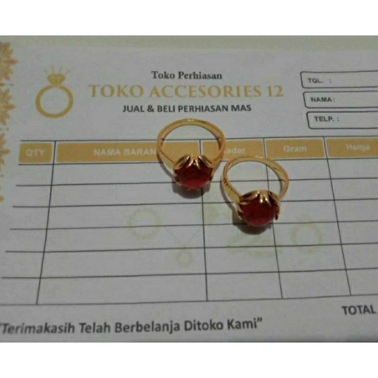 COD CINCIN BATU MERAH DELIMA ASLI
