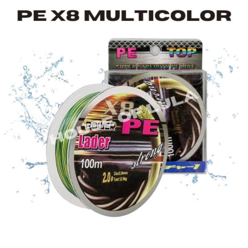 senar pancing PE X8 multicolor